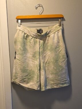 FLX Men's Athletic Tie-Dye Shorts in Light Green